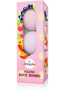 Fizzing bath bombs - blueberry, strawberry, peach