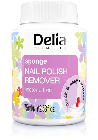 Acetone free sponge nail polish remover