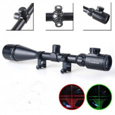 Rifle Scope 6-24x50 með ljósi
