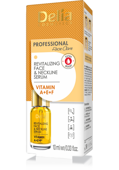Revitalizing face serum with vitamins A+ E+ F